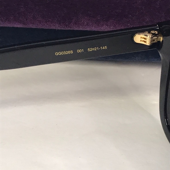💯 Original Gucci GG0326S 001 Sunglasses with Case and Bag - Picture 12 of 12